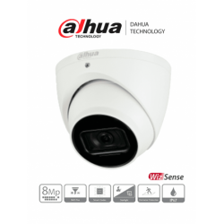 DAHUA IPC-HDW3841EM-AS - Camara IP Domo 4k/8 Megapixeles/ WizSense/ Lente de 2.8mm/ 108 Grados de Apertura/ Micrófono Integrado