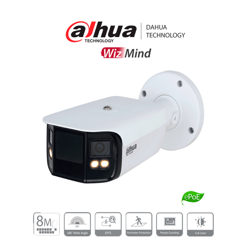 Dahua IPCPFW5849A180E2ASTE Cámara IP Bullet 4k / 2x4 megapíxeles