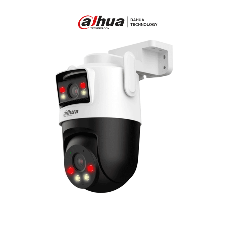 DAHUA DH-IPC-WPT1339DD-SW-3E2-PV - Cámara IP dual doble lente de 3 MP cada uno(fijo y PT), Iluminación Dual Inteligente,IR 50m,