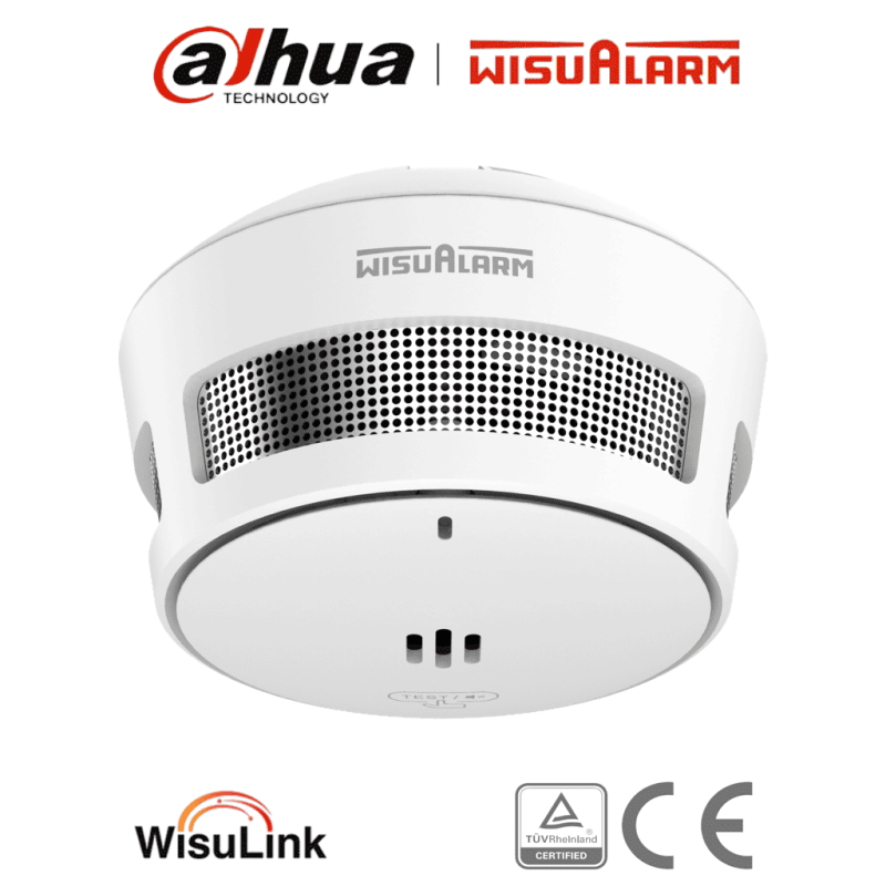DAHUA WISUALARM DHI-HY-SA40A-R8 - Detector de Humo Inalambrico (Interconectable Hasta 24 Disp) / Sensor Fotoeléctrico DAHUA WISUALARM DHI-HY-SA40A-R8 - Detector de Humo Inalambrico (Interconectable Hasta 24 Disp) / Sensor Fotoeléctrico