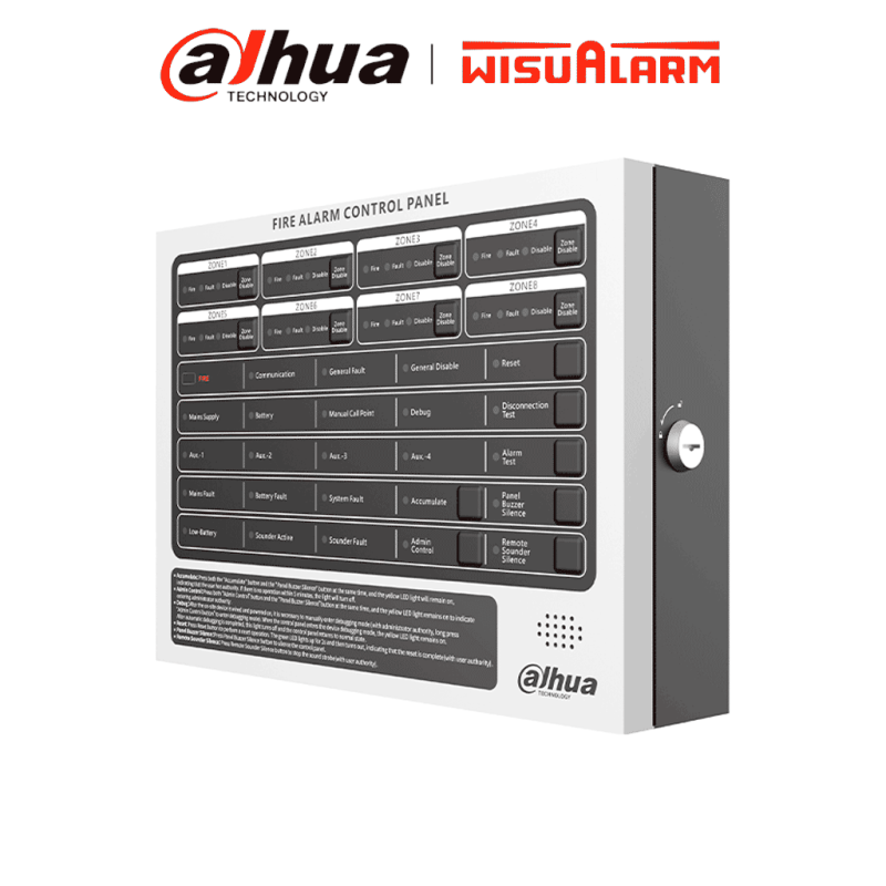 DAHUA WISUALARM DHI-HY-C102-8 - Panel de Alarma Contra Incendios / Convencional de 8 Zonas / Hasta 25 Detectores por Zona DAHUA WISUALARM DHI-HY-C102-8 - Panel de Alarma Contra Incendios / Convencional de 8 Zonas / Hasta 25 Detectores por Zona