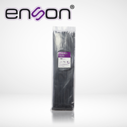 ENSON ENS-CH360B - Cincho De Nylon Enson Ens-Ch360B Color Negro De 4.8 X 360Mm De Longitud Fuerza De Tensión De Hasta 22 Kgs