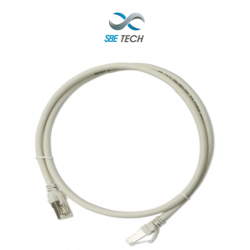 SBETECH SBE-PCC6A1.0M-GY - Patch cord cat6a con bota inyectada color gris, 1 mts