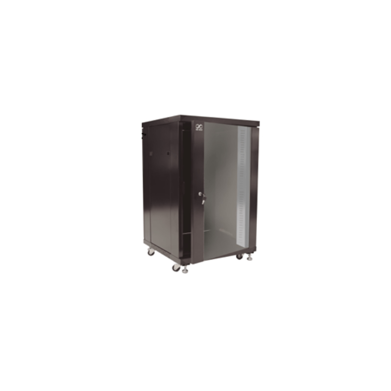SBE TECH SBE-GNL24URPPC - Gabinete de 24 UR  /  Color negro  /  Puerta de Cristal templado  /  Ancho 60cm  /  Profundo 100cm