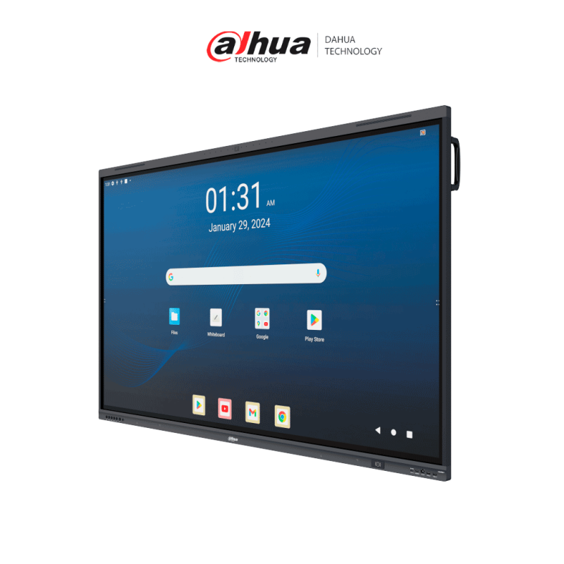 DAHUA DHI-LPH75-MC480-U-S - Pantalla Interactiva de 75” 4K UHD, con Android, cámara de 48MP, micrófono y altavoces integrados. I