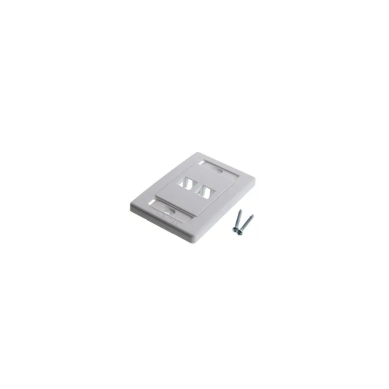 BELDEN AX101433- Placa frontal de 2 puertos color blanca  /  Compatible con jack 10GX, CAT6+ y CAT5E MDVO  /  SOBREPEDIDO
