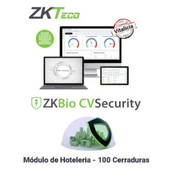 ZKTECO ZKBIOCVHOTELP100 - Licencia para Modulo de Hoteleria BioCVsecurity Capacidad 100 Cerraduras Hoteleras