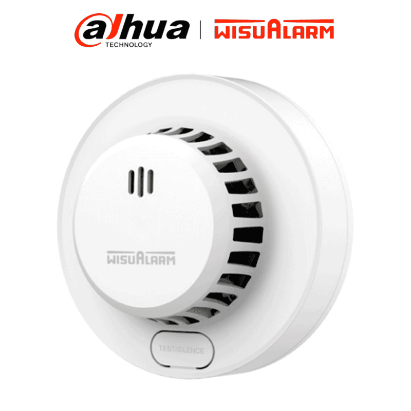 DAHUA WISUALARM DHI-HY-SA13A - Detector de humo Standalone (Autónomo), Sonido de alarma de 85dB, Cuenta con un botón de prueba y DAHUA WISUALARM DHI-HY-SA13A - Detector de humo Standalone (Autónomo), Sonido de alarma de 85dB, Cuenta con un botón de prueba y