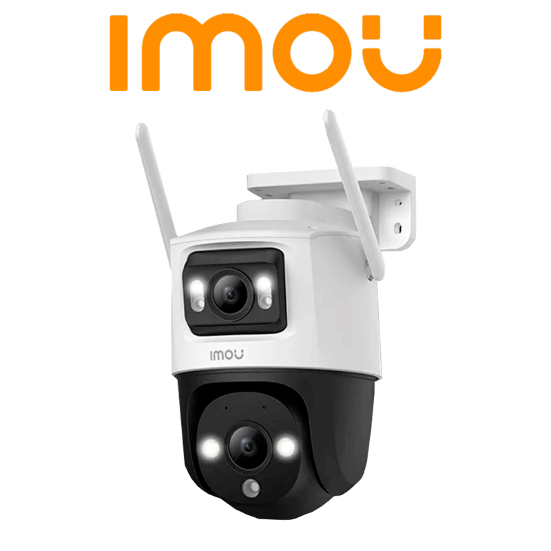 IMOU Cruiser Dual 8MP (IPC-S7XN-8M0WED) - Cámara IP PT Wifi Dual de 8MP con lente fijo y PT de 3MP, visión nocturna de 30m, micr
