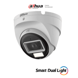 DAHUA DH-HAC-T2A51N-U-IL-A- Cámara Domo 5 Megapixeles /  Lente 2.8 mm con Apertura de Hasta 100° /  Iluminación Dual Inteligente