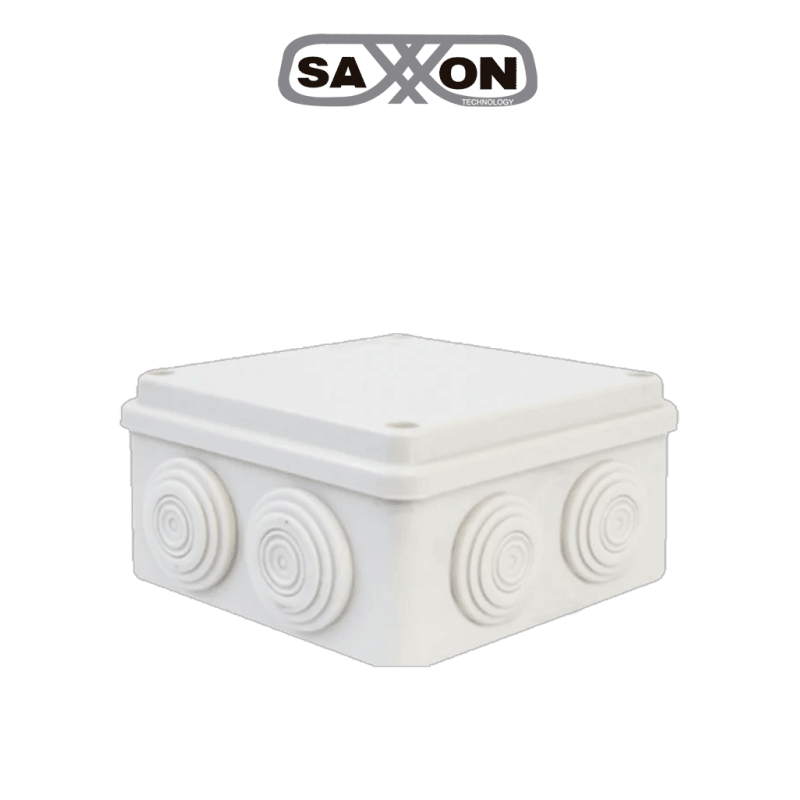 SAXXON SXWD015-7 - Caja de conexiones con 7 entradas  /  PVC libre de halógenos  /  Compatible con cámaras Bulet y Domo