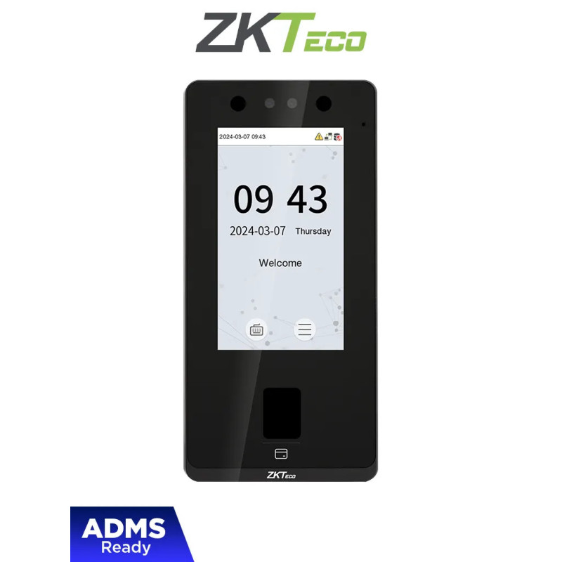 ZKTECO SenseFace 4A - Control de acceso y asistencia facial para 6,000 rostros  /  8,000 huellas  /  8,000 tarjetas ID 125kHz