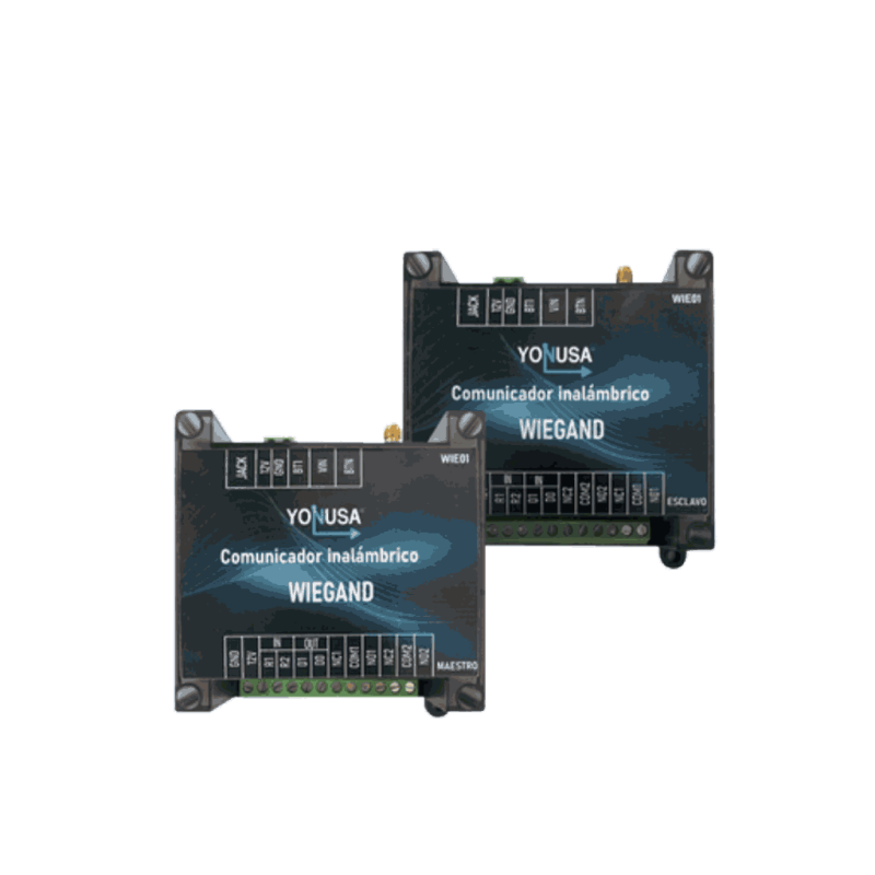 YONUSA WIE01 - Convertidor de lectora para control de acceso (cableado a inalámbrico)  /  1 Wiegand  /  2 Relevadores