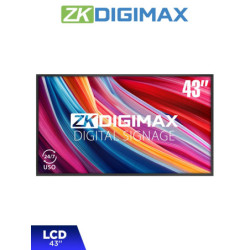 ZKDIGIMAX DG03A1W43 – Pantalla LCD Profesional 43", resolución 4K UHD, Android 9, 500 nits, Reproducción Inalámbrica, Videowall