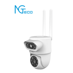 NGTECO NGSH01C8AN- Cámara PTZ WiFi , 4MP , Lente Dual , Monitoreo 2 Áreas , Detección Humana , Audio 2 Vías ,Paneo y Tildeo ,Alm