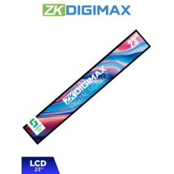 ZKDIGIMAX DG03S1W23 - Pantalla LCD Estrecha de 23" para Estantería, Ultrapanorámica, Resolución Full HD, Android 8.1, Alta Brill