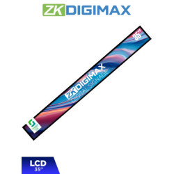 ZKDIGIMAX DG03S1W35 - Pantalla LCD Estrecha de 35" para Estantería, Ultrapanorámica, Resolución Full HD, Android 8.1, Alta Brill