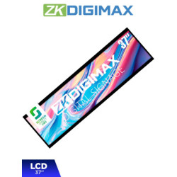 ZKDIGIMAX DG03S1W37 - Pantalla LCD Estrecha de 37" para Estantería, Ultrapanorámica, Resolución Full HD, Android 8.1, Alta Brill