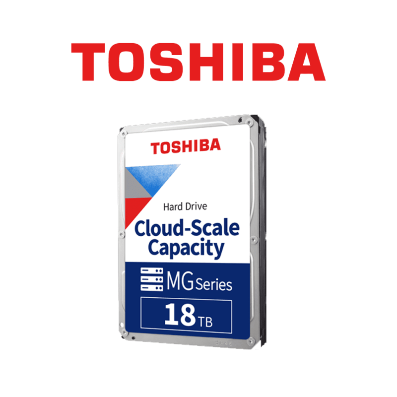 TOSHIBA MG09ACA18TE - Disco duro de 18TB  /  3.5"  /  Sata III  /  720 RPM  /  Bufer 512Mb  /  Diseño sellado con Helio  /