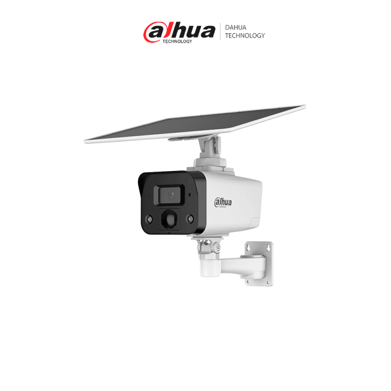 DAHUA IPC-HFW2441DG-4G-SP-B Cámara IP bullet 4G 4MP / panel solar / Batería /  SMD /  Sirena y luz de disuasión activa