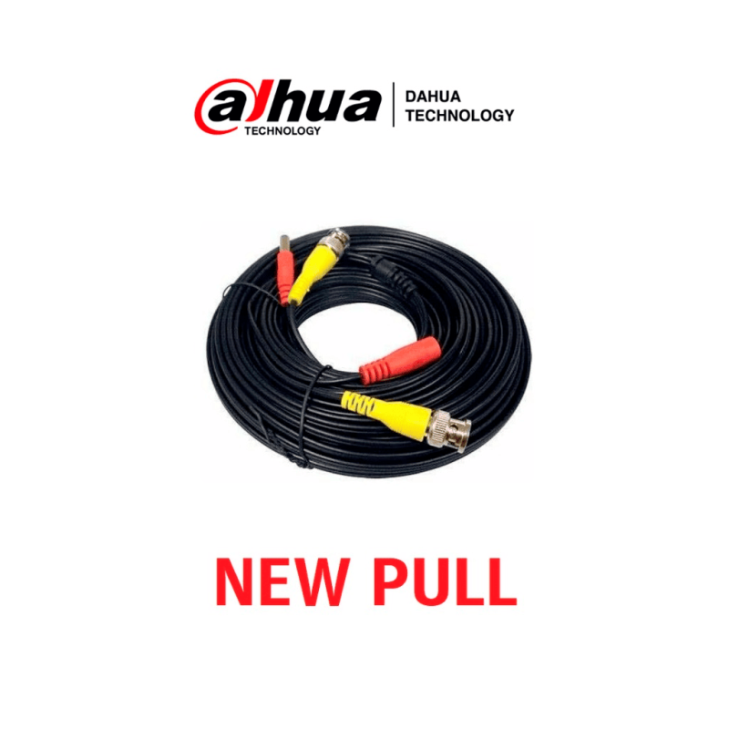DAHUA CABLEKIT - Cable Siames de 20 Metros Con conectores para Camaras /  Conector BNC y de Energía /  New Pull Sin Caja.