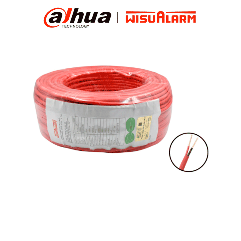 DAHUA 2X16AWG-U- Bobina de 305 metros de cable sin blindaje para alarma de Incendio, Listado por UL, Revestimiento de PVC UL105