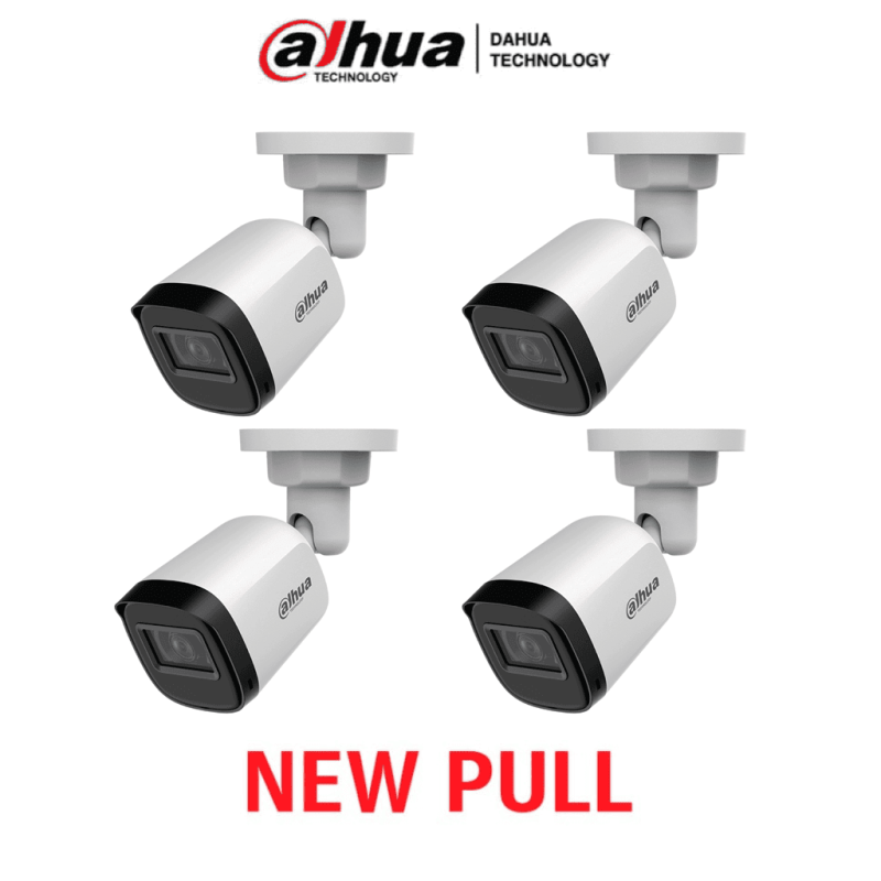 DAHUA DAHUA HAC-B1A21PAQ NEWPULL - Paquete Caja de 4 Camaras Bullet 1080P /  82 Grados de Apertura /  Lente de 3.6mm