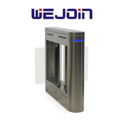 WEJOIN WJTBH101BLD - Barrera Peatonal Central Abatible Bidireccional con Aletas de Acrílico, pase Bidireccional 3 Millones de Ci