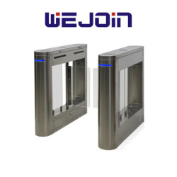 WEJOIN WJTBH101BLSP - Barreras Peatonal Tipo Swing Barrier con Aletas de Acrílico pase Bidireccional Compatible con Control de A