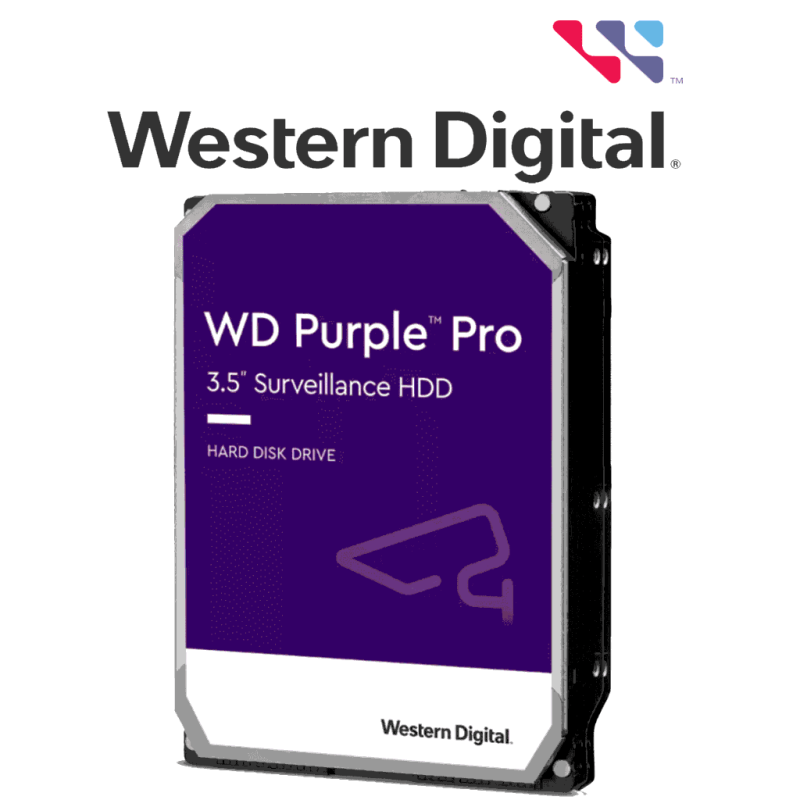 WESTERN DIGITAL WD142PURP - Disco duro 14 TB  /  PURPLE PRO  /  SATA III 6 GBS /  3.5"  /  Recomendado para videovigilancia