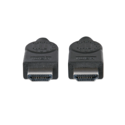 MANHATTAN - 306133 - Cable HDMI de Alta Velocidad  /  4K@30Hz, 3D, HDMI Macho a HDMI Macho, Blindado, Negro, 5 m (16.5 ft.)
