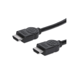 MANHATTAN - 306133 - Cable HDMI de Alta Velocidad  /  4K@30Hz, 3D, HDMI Macho a HDMI Macho, Blindado, Negro, 5 m (16.5 ft.)