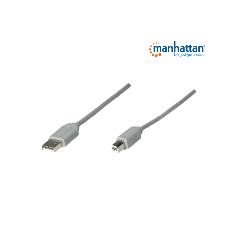 MANHATTAN 341028 - Cable USB A-B 4.5M, Gris MANHATTAN 341028 - Cable USB A-B 4.5M, Gris
