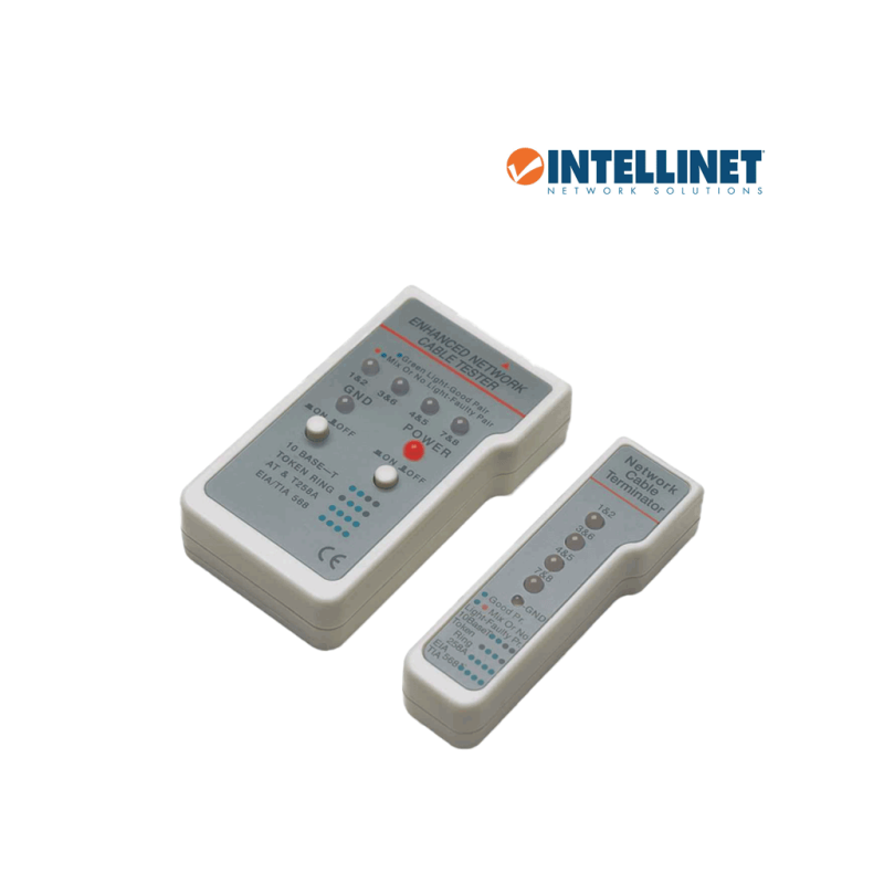 INTELLINET - 351898 - Probador de Cables Multifuncional / RJ45 / RJ11 INTELLINET - 351898 - Probador de Cables Multifuncional / RJ45 / RJ11