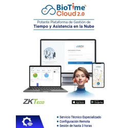 ZKTECO BIOTIMECLOUD-SER - Servicio de Configuración Remota (3 Hrs) para BioTime Cloud 2.0, Programación mediante su Ejecutivo de