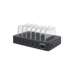 MANHATTAN - 102254 - Estación de carga con 6 puertos USB  /  Seis puertos USB-A, hasta 5 V