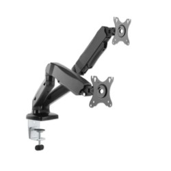 MANHATTAN - 462501 - Soporte de aluminio con pistones de gas para dos monitores