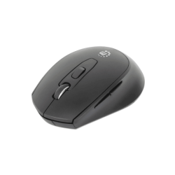MANHATTAN - 190343 - Mouse ergonómico inalámbrico  /  Nano receptor USB-A, seis botones y rueda de desplazamiento, 800 / 1200