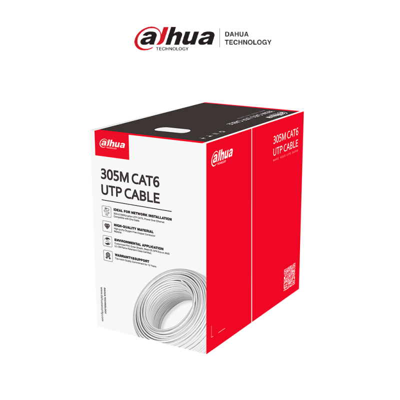 DAHUADH-PFM920I-6UN-C-white- Bobina de Cable UTP Cat 6 100% Cobre / Color Blanco / 305 Metros / para Interior DAHUADH-PFM920I-6UN-C-white- Bobina de Cable UTP Cat 6 100% Cobre / Color Blanco / 305 Metros / para Interior
