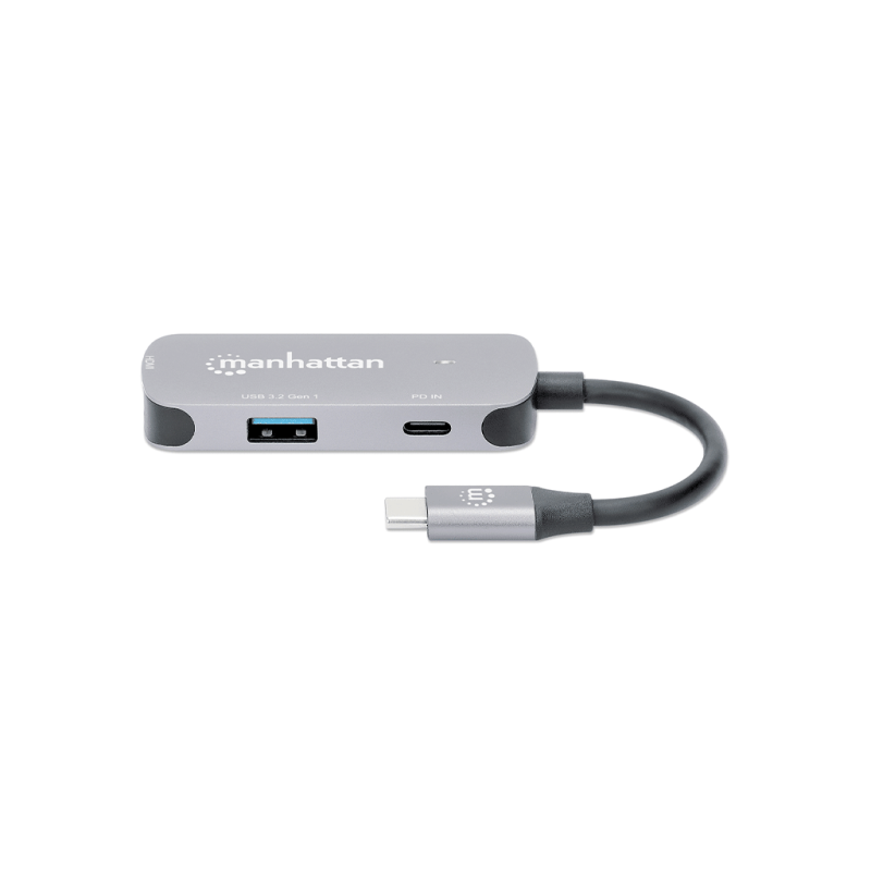 MANHATTAN - 190299 - Convertidor Docking USB-C a HDMI, 3 en 1 con PD