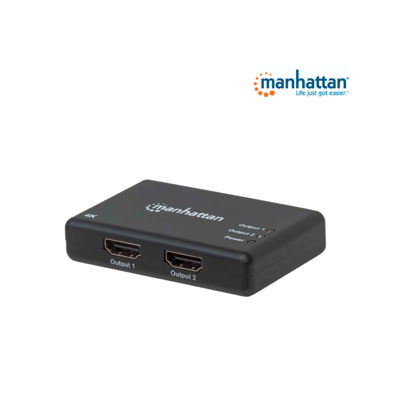 MANHATTAN 207669 - Video Splitter  /  HDMI  /  4k@30Hz  /  1 in:2 out, AC