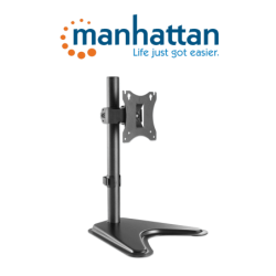 MANHATTAN 462037 - Soporte para monitor de escritorio  /  de 17" a 27"  /  Soporta hasta 7 Kg  /  Ajuste de inclinación + -10°