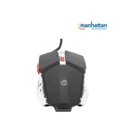 MANHATTAN 179348 Mouse óptico Gaming LED con cable Conexión USB-A, siete botones con rueda de desplazamiento, 3200 dpi, iluminac