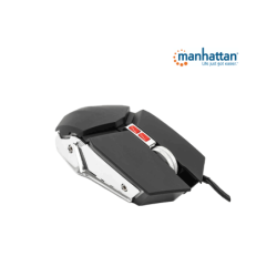 MANHATTAN 179348 Mouse óptico Gaming LED con cable Conexión USB-A, siete botones con rueda de desplazamiento, 3200 dpi, iluminac
