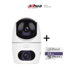 DAHUA PAQUETE Cámara IP-HPT1539DD-STW-5E2-IL / PT Dual de 10 MP / 2 Lentes de 3k /  30 de IR y Luz Visible /  Botón de Llamada