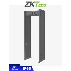 ZKTECO AMD1800PRO - Arco detector de metales con 18 zonas de detección, pantalla LCD de 3.5", 256 niveles de sensibilidad, y fun