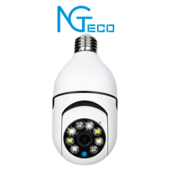 NGTECO NGSH01C2IN - Foco con Cámara Inteligente WiFi  /  2MP  /  Visión PTZ 355°  /  Lente HD 4mm