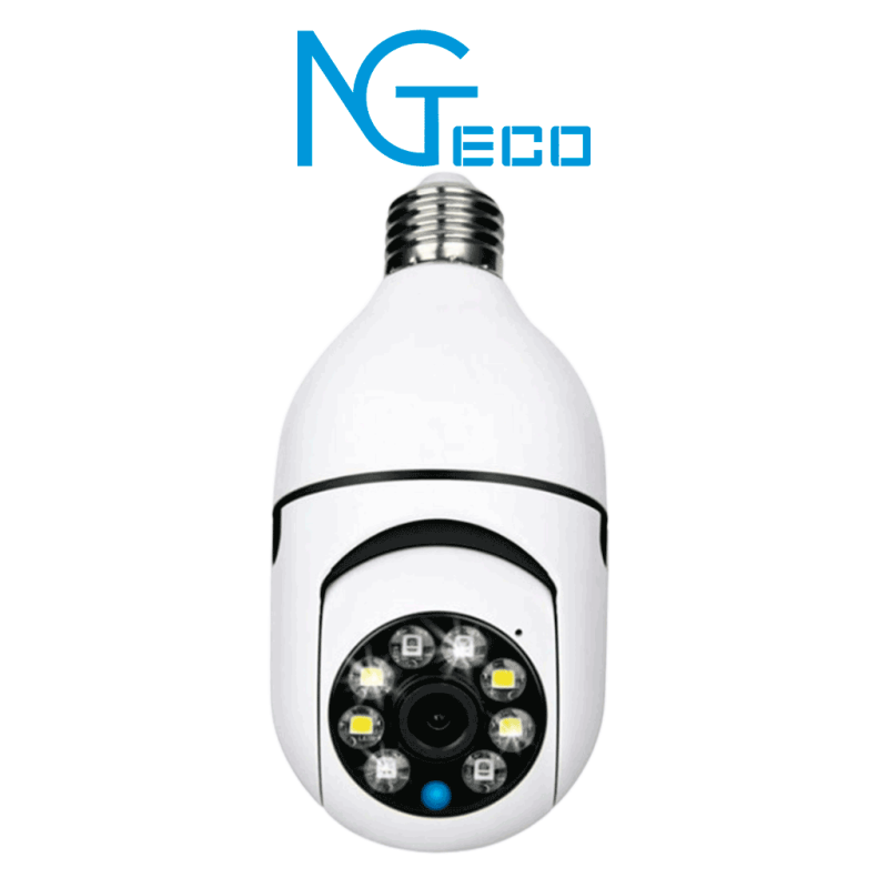 NGTECO NGSH01C2IN - Foco con Cámara Inteligente WiFi  /  2MP  /  Visión PTZ 355°  /  Lente HD 4mm