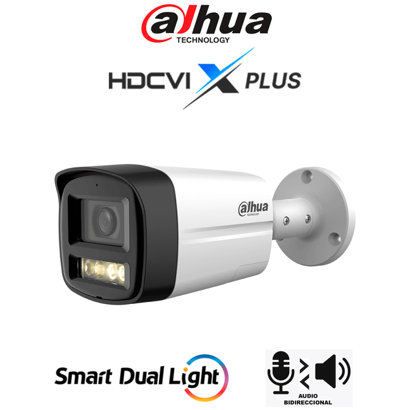 DAHUA DH-HAC-HFW1500TLMN-IL-T - Camara Bullet de 5 Megapixeles /  Audio 2 Vías