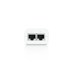 UBIQUITI - U-PoE Inyector PoE Gigabit para equipos Ubiquiti, 48 VDC, 0.32A, color blanco.